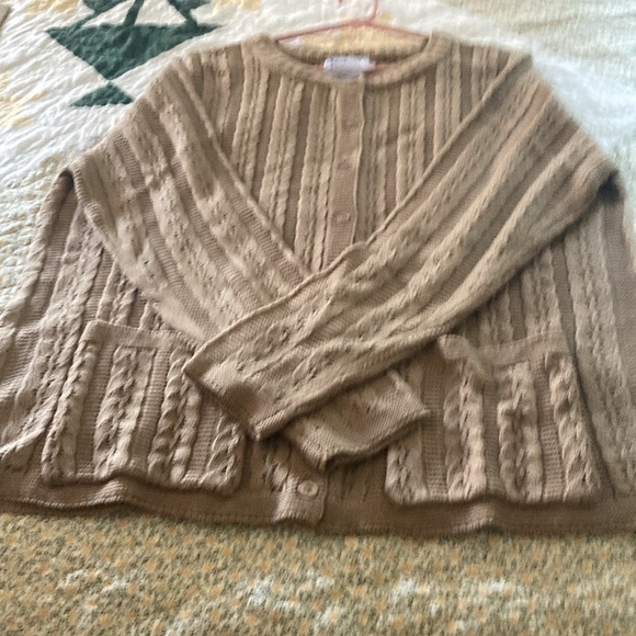Anthony Richards cable knit cardigan sweater 1X NWOT 90’s pockets soft timeless - Picture 6 of 6